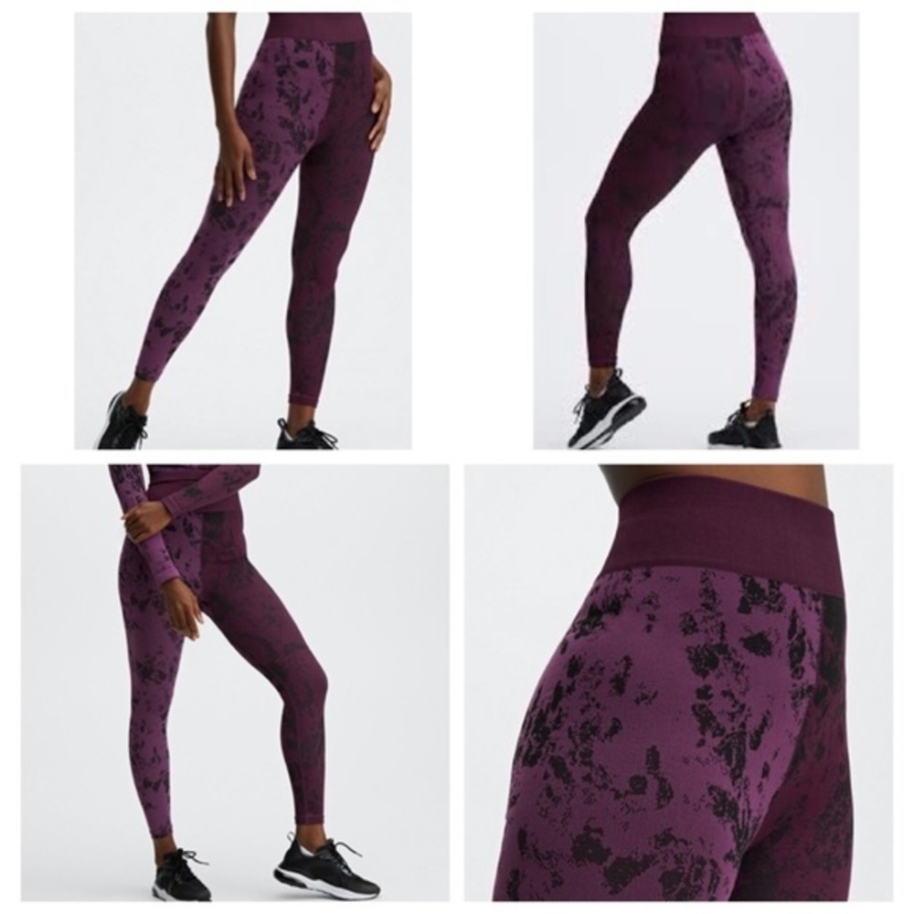 Fabletics Ultra High-Waisted Seamless Marble 7/8 Plum Perfect/Multi Size Small - Picture 2 of 6